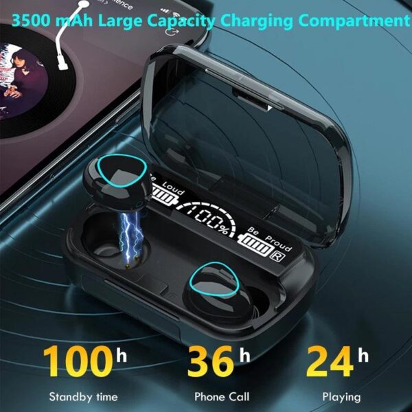 M10 Airpods _ with Super Sound & High Quality Touch Sensors True Stereo Headphones with Built in Mic 10m Transmission Bluetooth Wireless Earbuds - Image 4